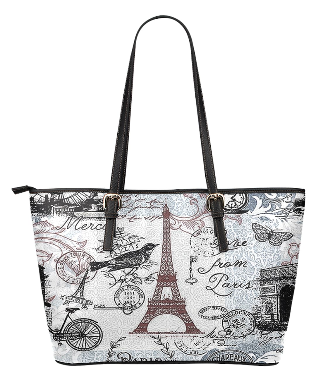 Paris Tote Bag Springtime in Paris Fashionista Bag Vegan Etsy
