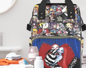 Sally Mother of Nightmares Diaper Backpack - Halloween Mom Travel Bags Gifts and Accessories