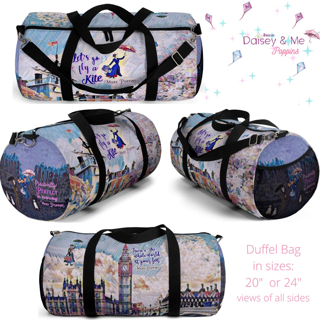 Mary Poppins Duffel Bag Luggage Carry on Travel Bags Nanny Gifts Bags