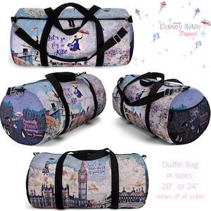 Mary Poppins ∙ Duffel Bag ∙ Luggage Carry on ∙ Travel Bags ∙ Nanny Gifts ∙ Bags with Character ∙ Big Ben London Gifts ∙ Poppins Umbrella