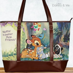 Bambi Bag • Gift for Her • Oversized Tote • Bambi • Bags and Gifts • Travel Bag • Diaper Bag • Thumper • Flower • Cute Baby Deer Gifts