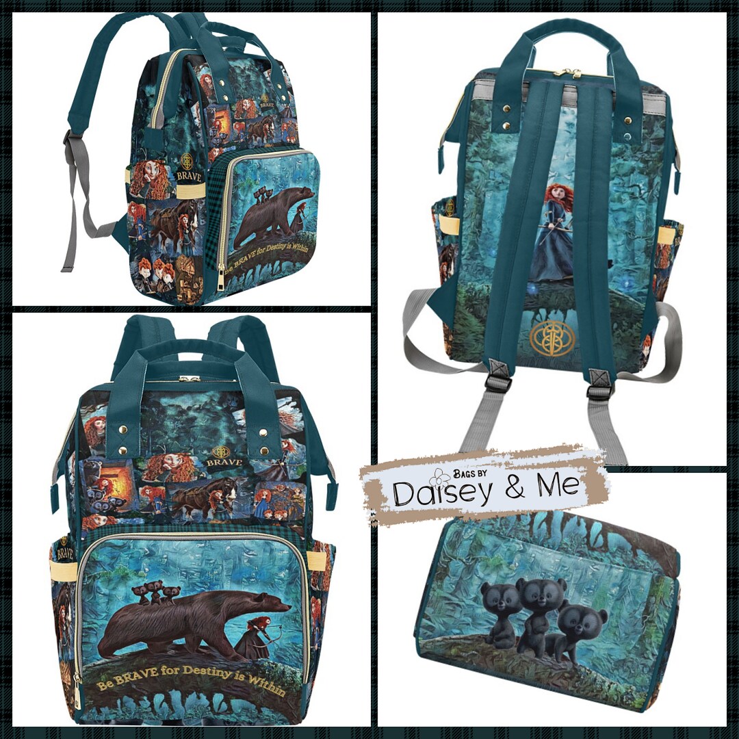 Diaper Backpack Bag Brave Gifts Princess Merida Merida Gift Merida Birthday Brave Birthday ...