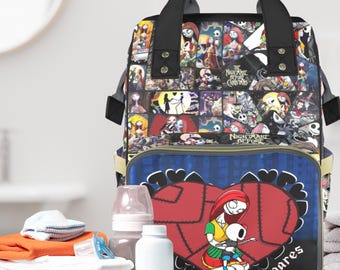 Sally & Jack Diaper Backpack - Mother of Nightmares, Halloween Mom Nursing Bags Gifts and Accessories