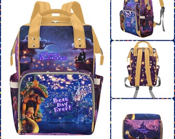 Tangled Rapunzel ∙ Backpack ∙Tangled Princess ∙ Diaper Backpack Bag ∙ Commuter Bag ∙ Best Gift for Her ∙ Crossbody Bag ∙ Messenger ∙Umbrella