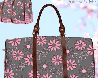 Chocolate ∙ Daisies Floral ∙ Boho Chic ∙ Doctor Bag ∙ Oversized Bag ∙ Satchel ∙ Messenger ∙ Crossbody ∙ Laptop Bag ∙ Umbrella ∙ Wallet
