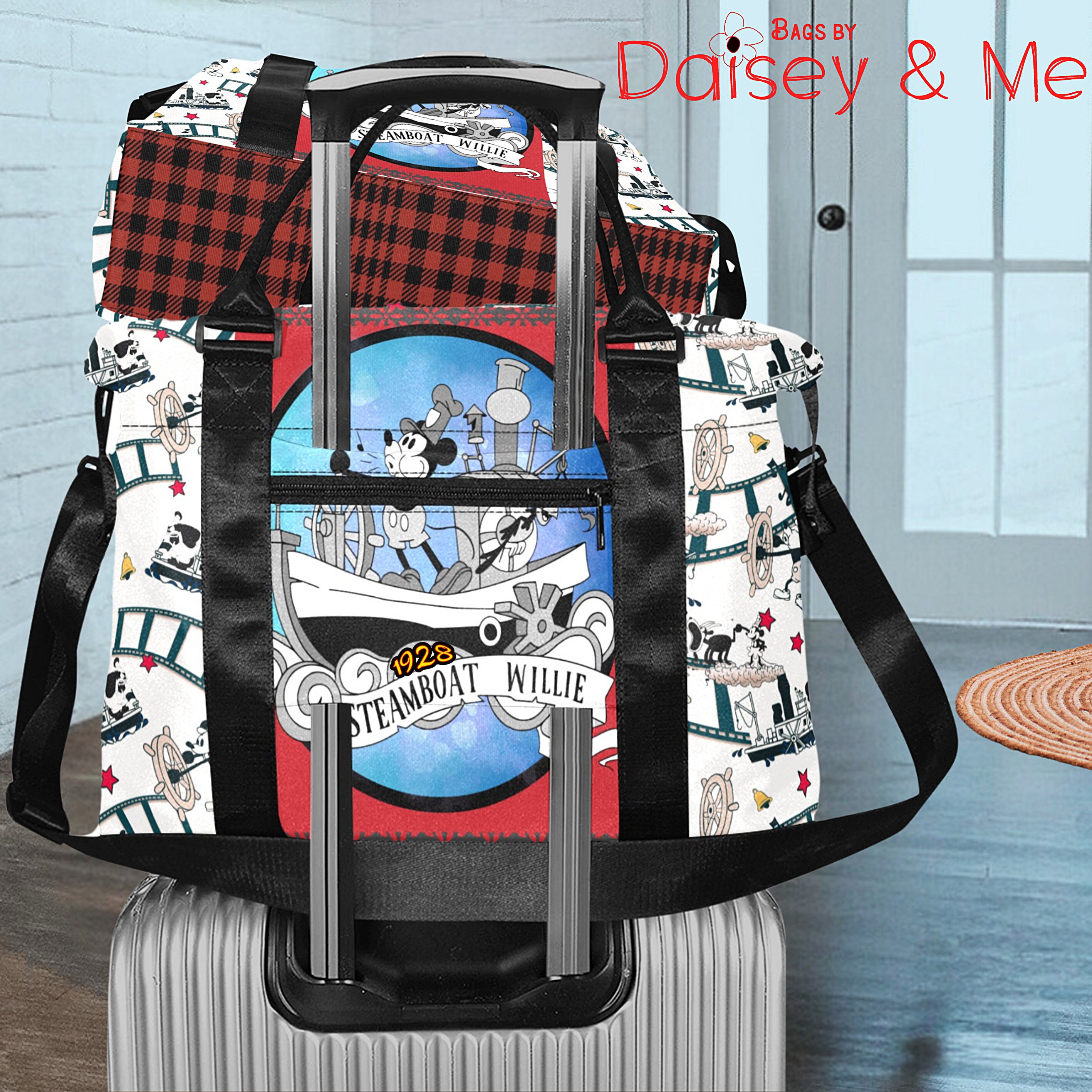 Mickey Bag • Steamboat Willie • Vintage Mickey • Travel Bag • Luggage Handle Bag • Backpack • Carry on Bag • Bags and Gifts for Her and Him