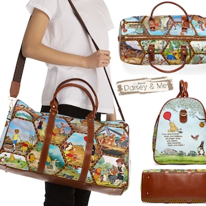 Winnie the Pooh Travel Bag for Women Overnight Bag Honey Bee Crossbody Bag for Women Various Sizes Backpack Diaper Bag image 1