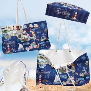 Map Bag • Summer Bags • Island Bag • Coastal • Beach Bag • Martha’s Vineyard • Nantucket • Cape Cod • Bags and Gifts • Weekender Bag