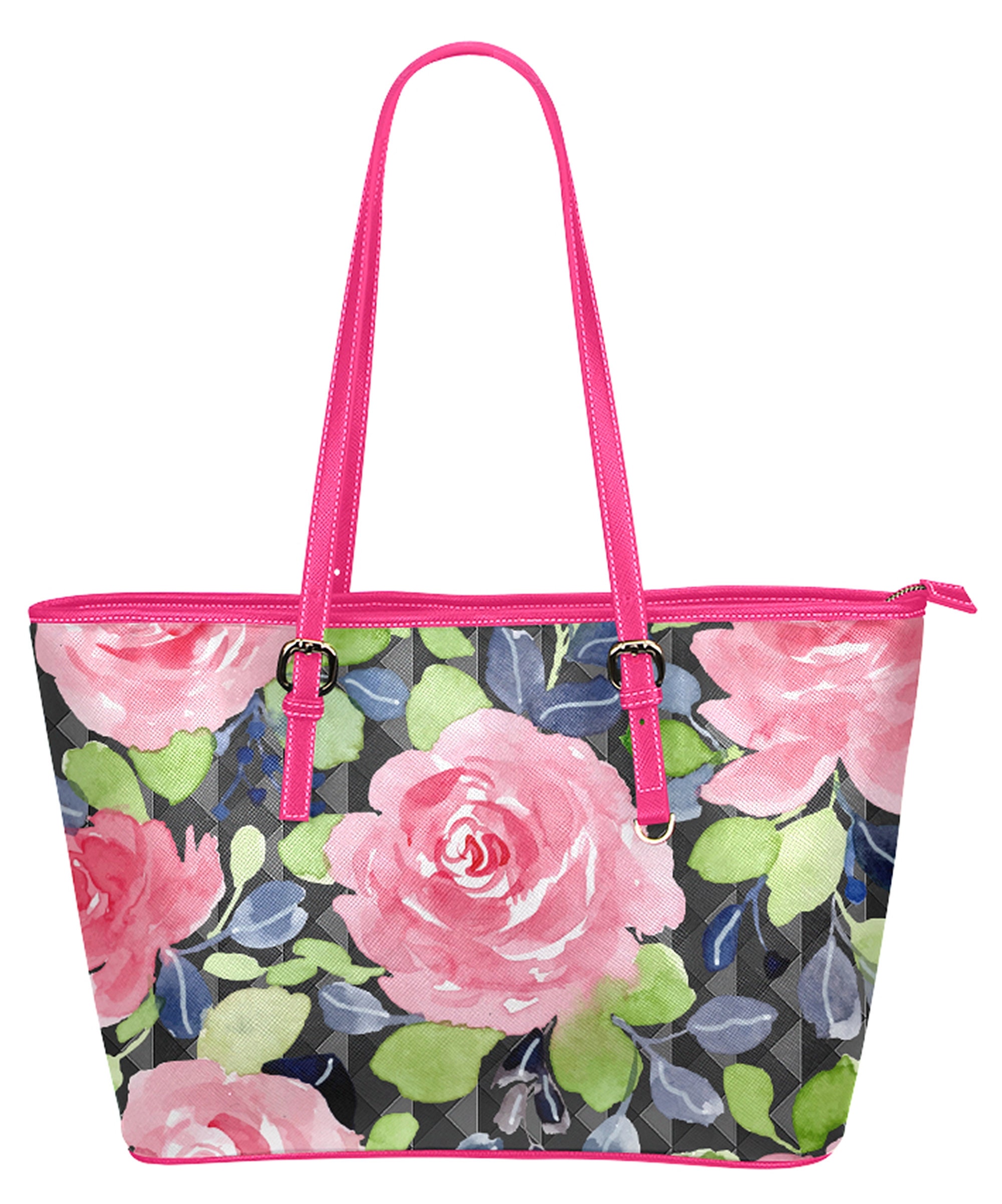 Pink Roses Tote Floral Tote Pink Roses Pattern Roses | Etsy