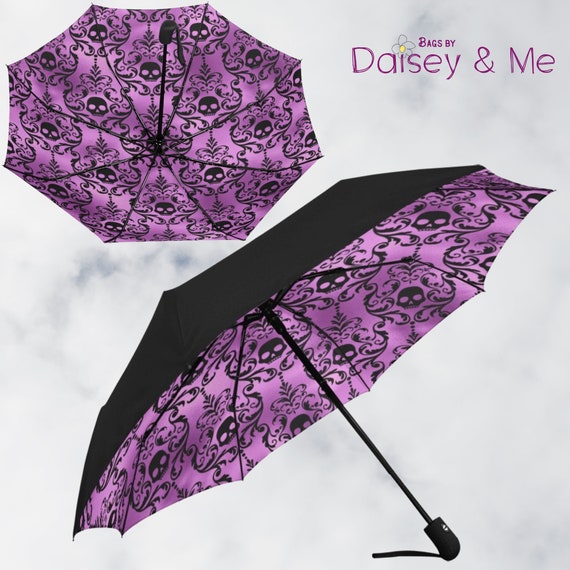 Umbrella Purple Goth Sugar Skull Gothic Gifts for Her Skull Damask Witchy  Vibes Travel Bag Gifts Weekend Gifts for Her 