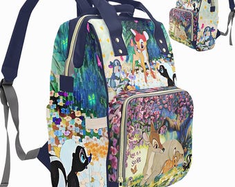 Cute Bambi Bag • Bambi Backpack • Bambi Gift • Thumper and Flower Gift • Bags for Diapers • Weekend Bags ∙ Travel Bags • Back to School Bags