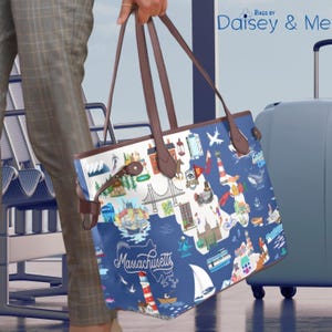 Map Bag • Summer Bag • Vacation Bag • Coastal • Weekend Bag • Travel Bag • Martha’s Vineyard • Nantucket • Cape Cod • Bags and Gifts