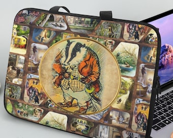 Wind in the Willows • Mr Badger Laptop Sleeve with Handle • Storybook Literary Backpacks • Travel Bags • Gifts and Accessories