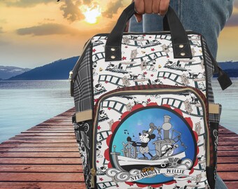 Mickey Backpack • Steamboat Willie • Bag • Diaper Bag Backpack • Bags and Gifts • Mickey Gifts • Bags for Her and for Him
