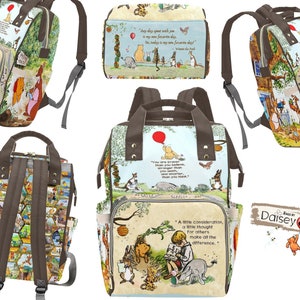 Winnie the Pooh Travel Bag for Women Overnight Bag Honey Bee Crossbody Bag for Women Various Sizes Backpack Diaper Bag Rucksack CWP Beehive