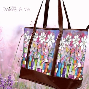 Daisies Colorful Abstract Floral ∙ Daisy ∙ Oversized Bag ∙ Satchel ∙ Doctor Bag ∙ Messenger Bag ∙ Crossbody ∙ Laptop Bag ∙ Umbrella ∙ Wallet