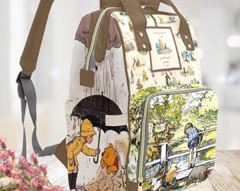 Winnie the Pooh ∙ Backpack ∙ Mom Bags • Insulated Diaper Bags ∙ Crossbody Bags for Her ∙ Braver Than Quote ∙ Piglet Eeyore ∙ Bags and Gifts