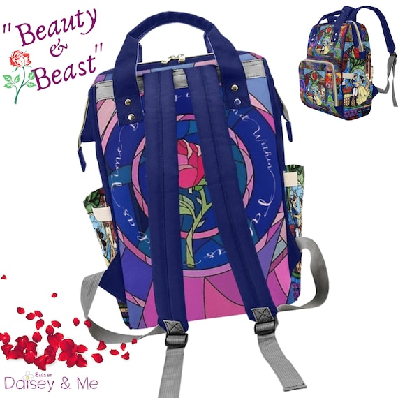 Beauty and Beast Backpack Beauty and the Beast Bags and Gifts Beauty Beast Bag Diaper Bag Travel Bag School Bag Bags for Her Etsy