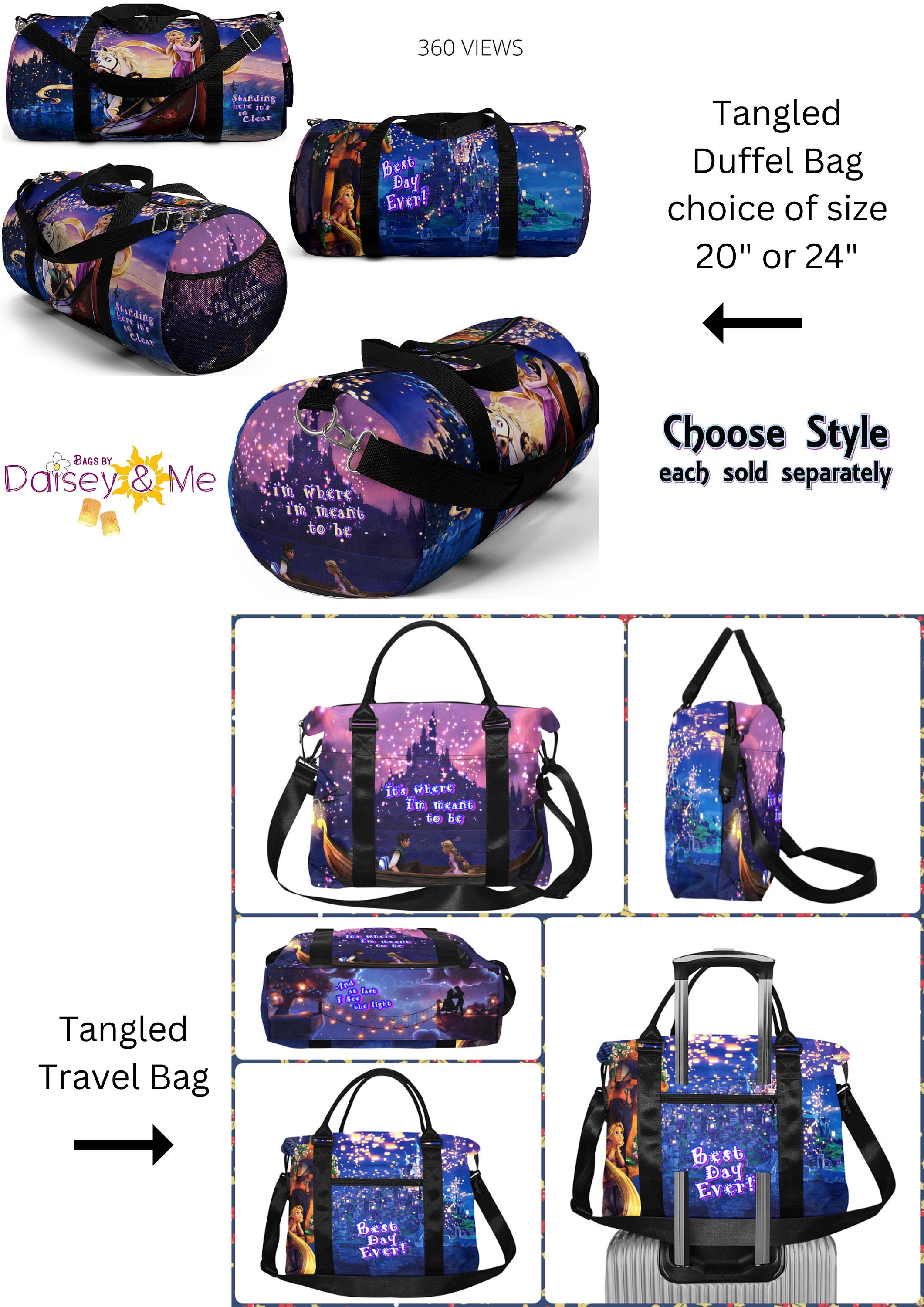 Tangled Rapunzel Hand Bag Rapunzel Flynn Floating Lantern Messenger Bag Commuter Tote Steampunk Bag Crossbody Bags Umbrella Etsy
