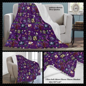 Villain ∙ Fleece Blanket Throw ∙ Evil Queen ∙ Bed Blanket Throw Gift ∙ Blanket Wrap ∙ Couch Blanket ∙ Bags and Gifts ∙ Princess Gift for Her