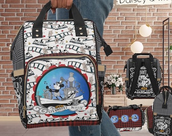 Mickey Backpack • Vintage Mickey • Steamboat Willie • Mickey Bag • Diaper Bag • Travel Bag • Bags for Moms • Nursing Bag • Bags and Gifts