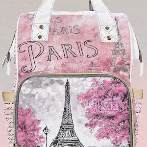 Gift for Her • Paris Backpack • Backpack Diaper Bag • Carry on Bag • Gift for Travelers ∙ Paris Gift ∙ Eiffel Tower Gift ∙ Bags for Women