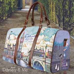 Mary Poppins Carpet Bag ∙ Mary Poppins ∙ Nanny Gifts ∙ Travel Bag for Women ∙ Overnight Bag ∙ Crossbody Bag ∙ Fitness Bag ∙ Poppins Umbrella