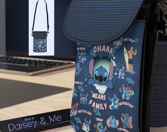Stitch ∙ Crossbody Cell Phone Bag • Wallet Gift • Stitch Bag • Travel Gift • Bags and Gifts ∙ School Gift • Work Gift • Stitch Gift for Fans