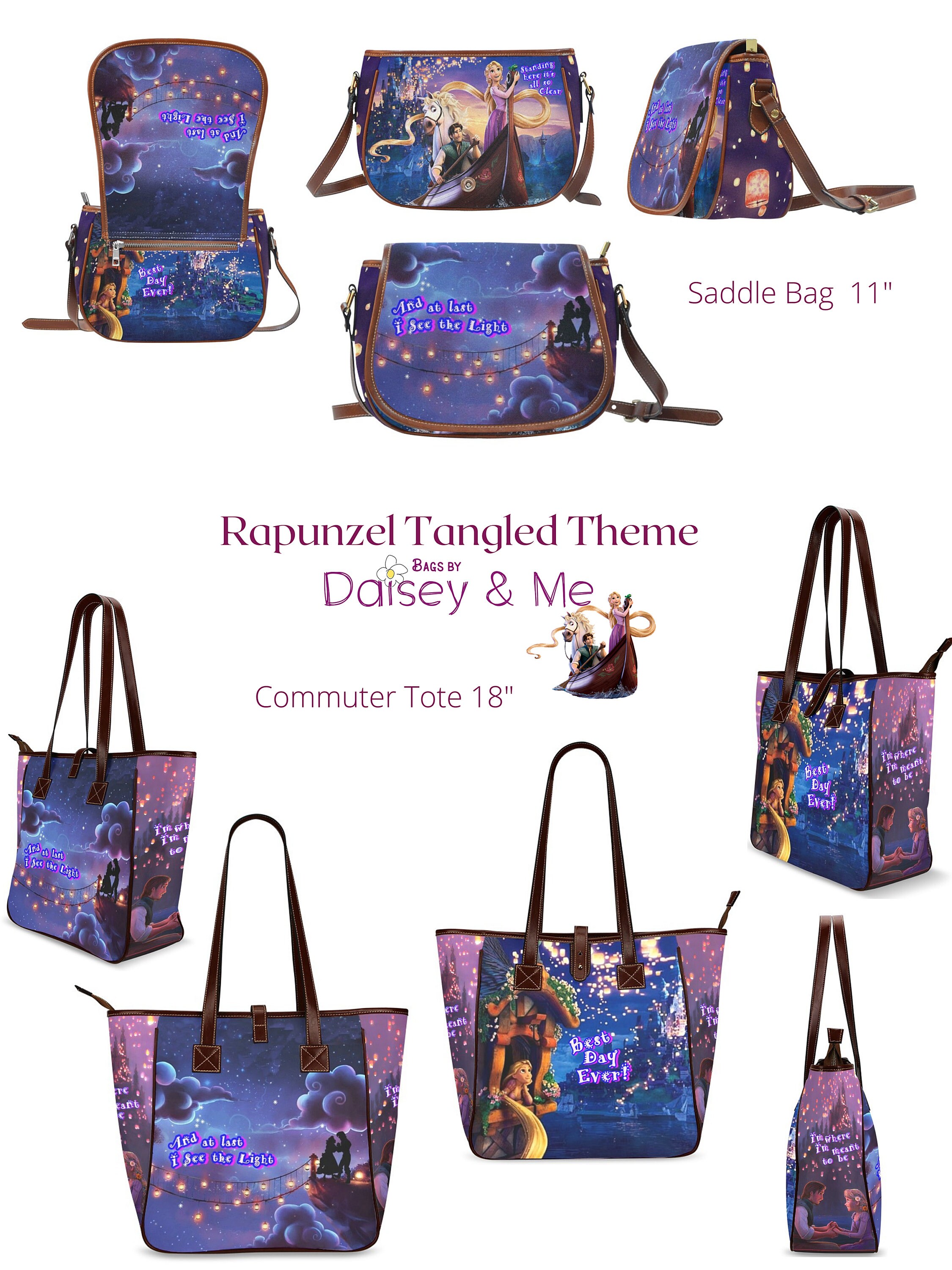 Tangled Rapunzel Commuter Tote Tangled Princess Disney