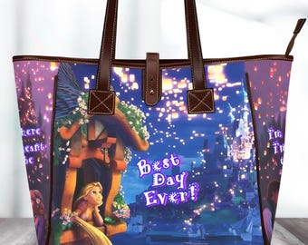 Tangled Rapunzel Commuter Tote • Lantern Festival • Bags Accessories and Gifts for Her