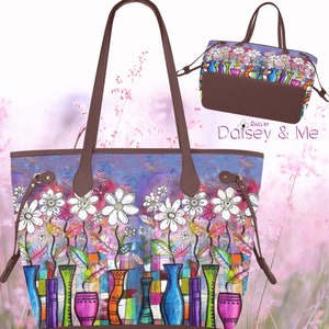 Daisies Colorful Abstract Floral ∙ Daisy ∙ Clover Tote ∙ Satchel ∙ Doctor Bag ∙ Messenger Bag ∙ Crossbody ∙ Laptop Bag ∙ Umbrella ∙ Wallet