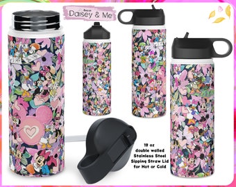 Minnie and Daisy ∙ Insulated Water Bottle Gift ∙ Hot and Cold ∙ Insulated Water Bottle with Straw ∙ Besties Gift ∙ Cute Gift for Work