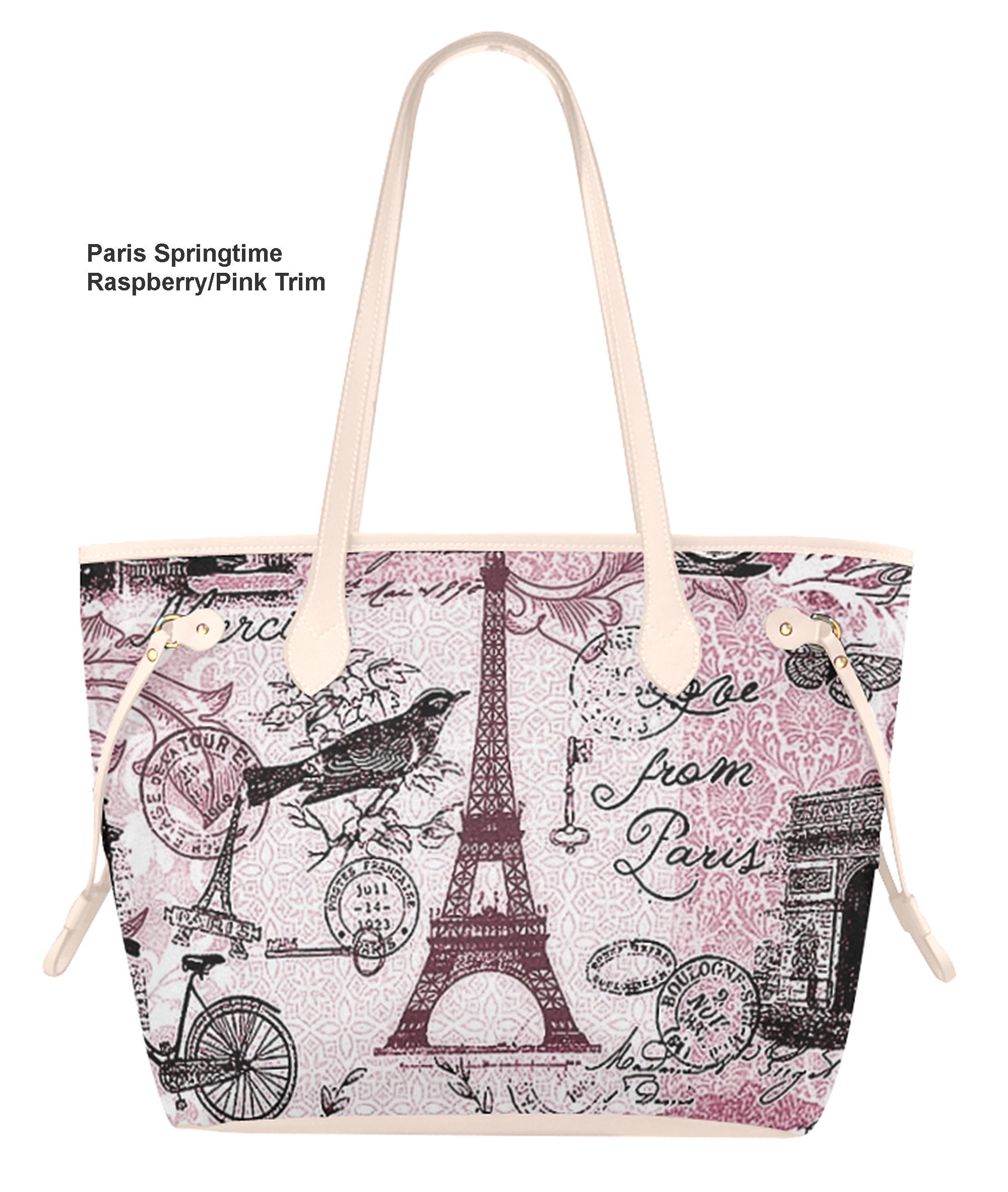 Paris Springtime Handbag Vegan Leather Bag Paris in Spring | Etsy