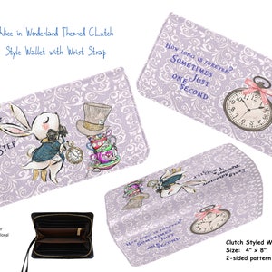 Clutch Wallet Bag ∙ Alice in Wonderland ∙ Alice Birthday ∙ Tea Time Gift ∙ Crossbody Bags for Women ∙ Travel Bag Gift ∙ Handbag Gift