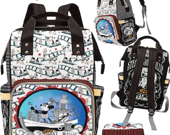 Mickey Backpack • Steamboat Willie • Diaper Bag • Travel Bag • Mouse Bag • Nursing Bag • School Bag • Bags and Gifts