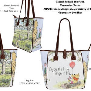 Pooh and Piglet Doctor Bag Large Tote Bag Winnie the Pooh 100 Acre Wood Classic Pooh Tote Bag Commuter Bag Wallet Umbrella 18" Tote Classics #2