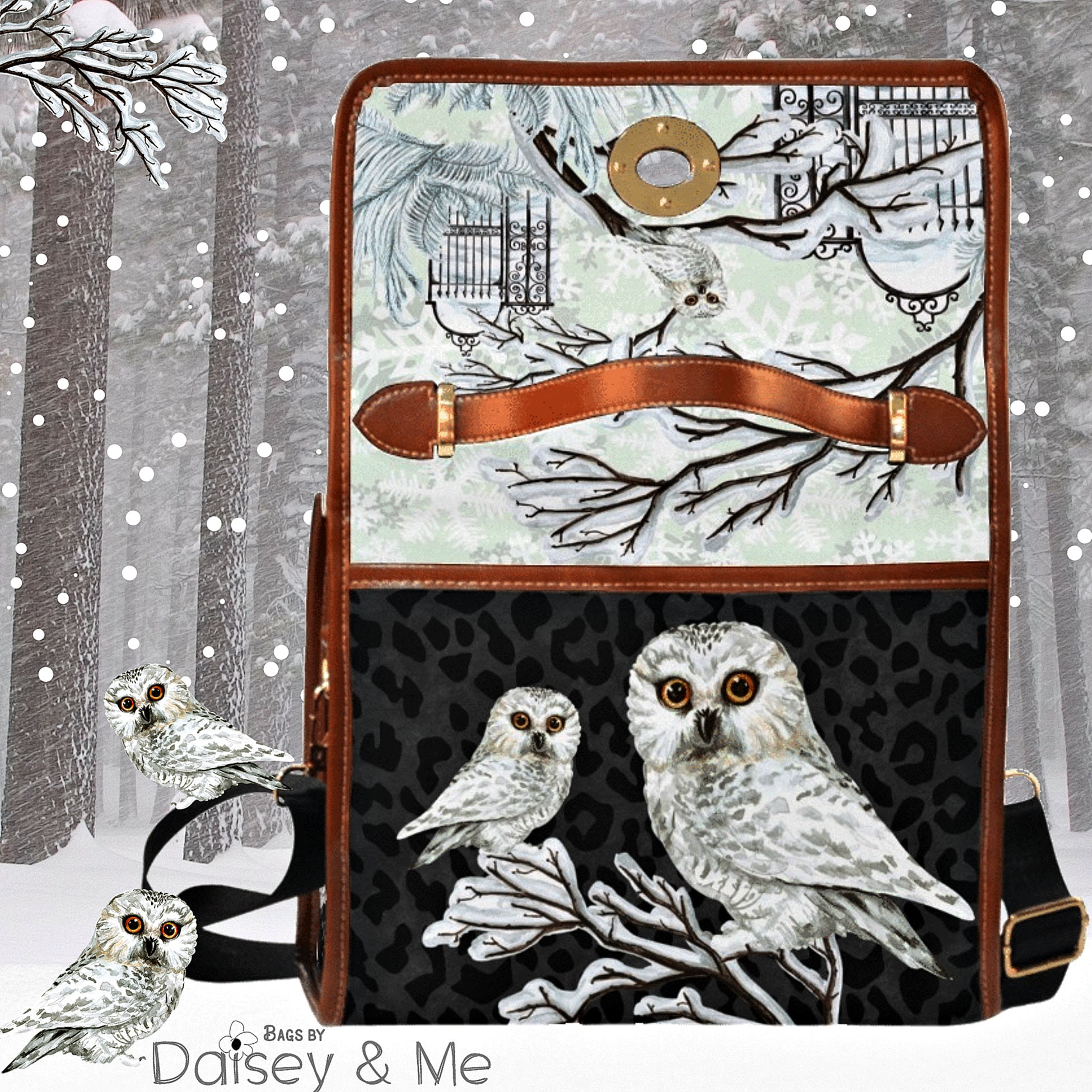 Snowy Owl ∙ Winter Forest ∙ Baby Owl ∙ Winter Wonderland ∙ Messenger ∙ Satchel ∙Tote ∙