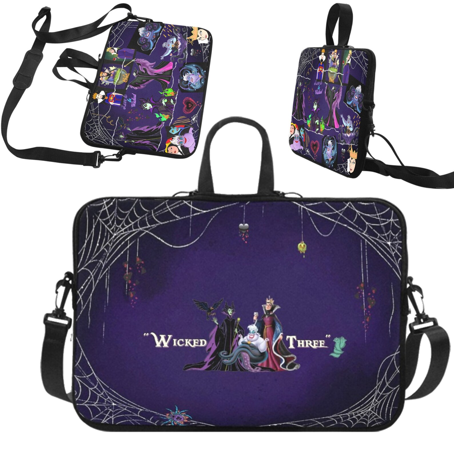 Disney Diva Queens Laptop Case Maleficent Ursula Evil Etsy