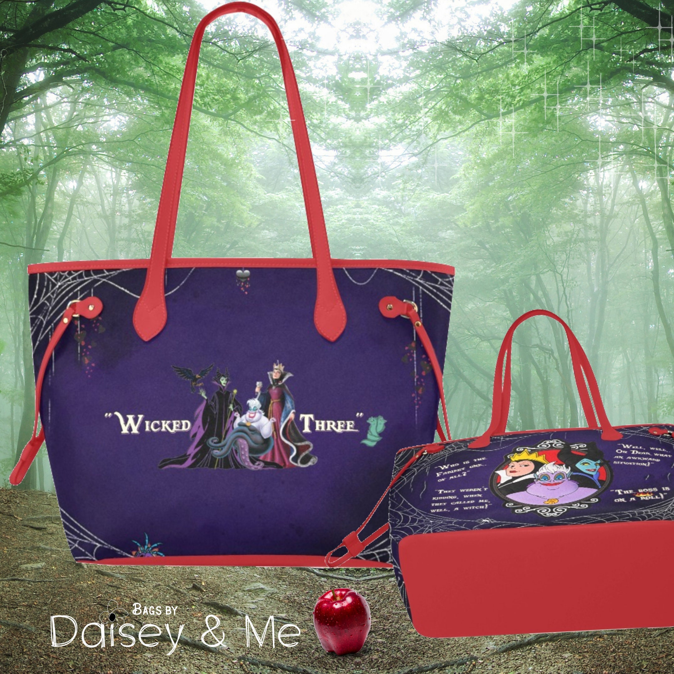 Disney VILLAINS Park Bag; EXCLUSIVE! New!! Maleficent Ursula Evil Queen