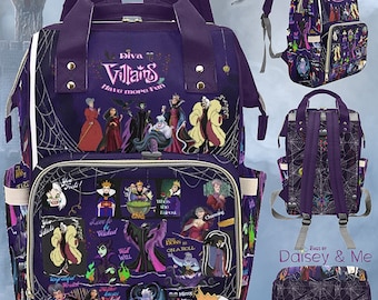 Backpack ∙ Villains ∙ Princess Queen ∙ Diaper Backpack Bag ∙ Cartoon Queen ∙ Weekend Bag for Women∙ Travel Bag Gift ∙ Fairytale Gifts