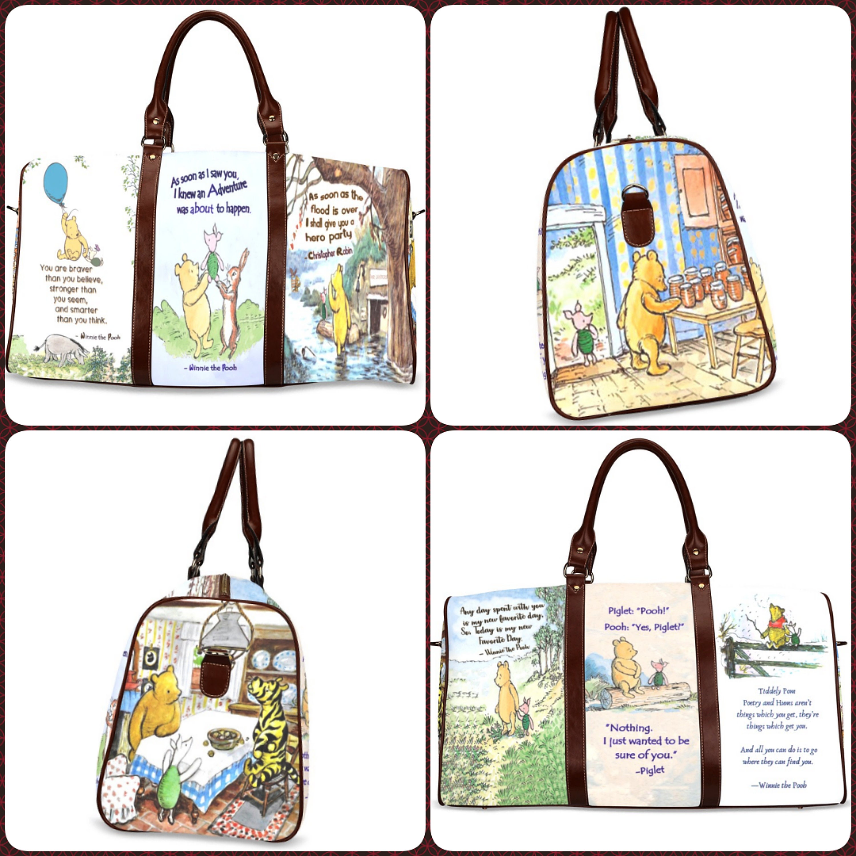 Classic Pooh Travel Bag Winnie The Pooh Duffel Bag Disney Duffel