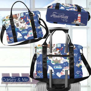 Map Bag • Vacation Bag • Travel Bag • Island Bag • Coastal • Martha’s Vineyard • Nantucket • Cape Cod • Bags and Gifts •  Travel Lover Gifts