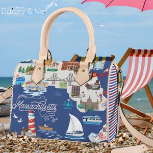 Map Bag • Coastal Bag • Handbag Purse • Summer Bag • Weekend Bag • Martha’s Vineyard • Nantucket • Cape Cod • Bags and Gifts • Bags for Her