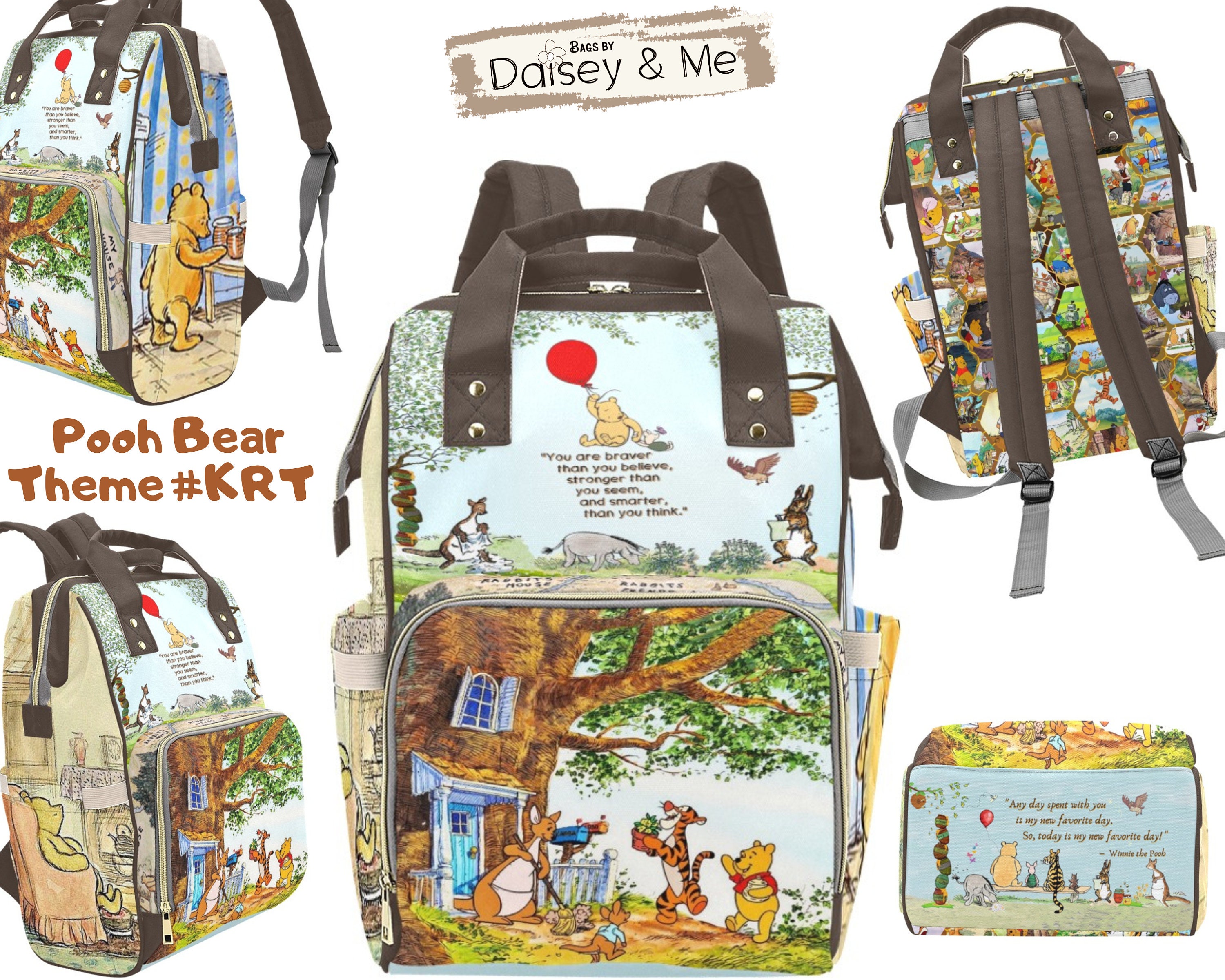 Disney Winnie the Pooh Kanga & Roo Mini Backpack | Cute Disney Travel Adult Bag Loungefly Disney Winnie The Pooh Backpack - Kanga and Roo  main image 4