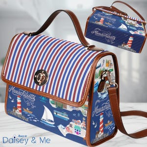 Map Bag • Crossbody Bag • Coastal Bag •  Weekend Bag • Summer Bag • Martha’s Vineyard • Nantucket • Cape Cod • Bags and Gifts • Travel Gift