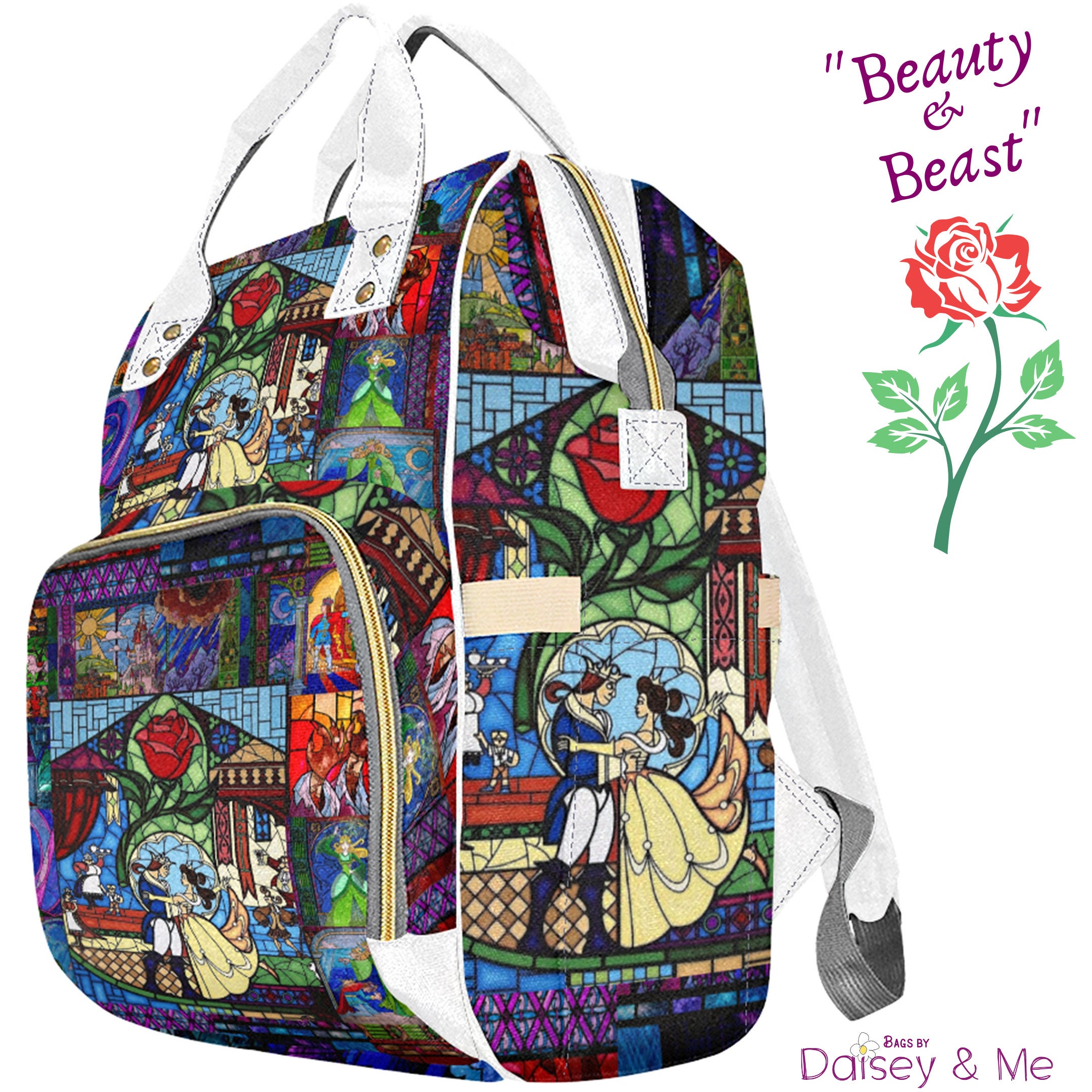 Disney Beauty and The Beast Belle Flower Pose Crossbody Wallet