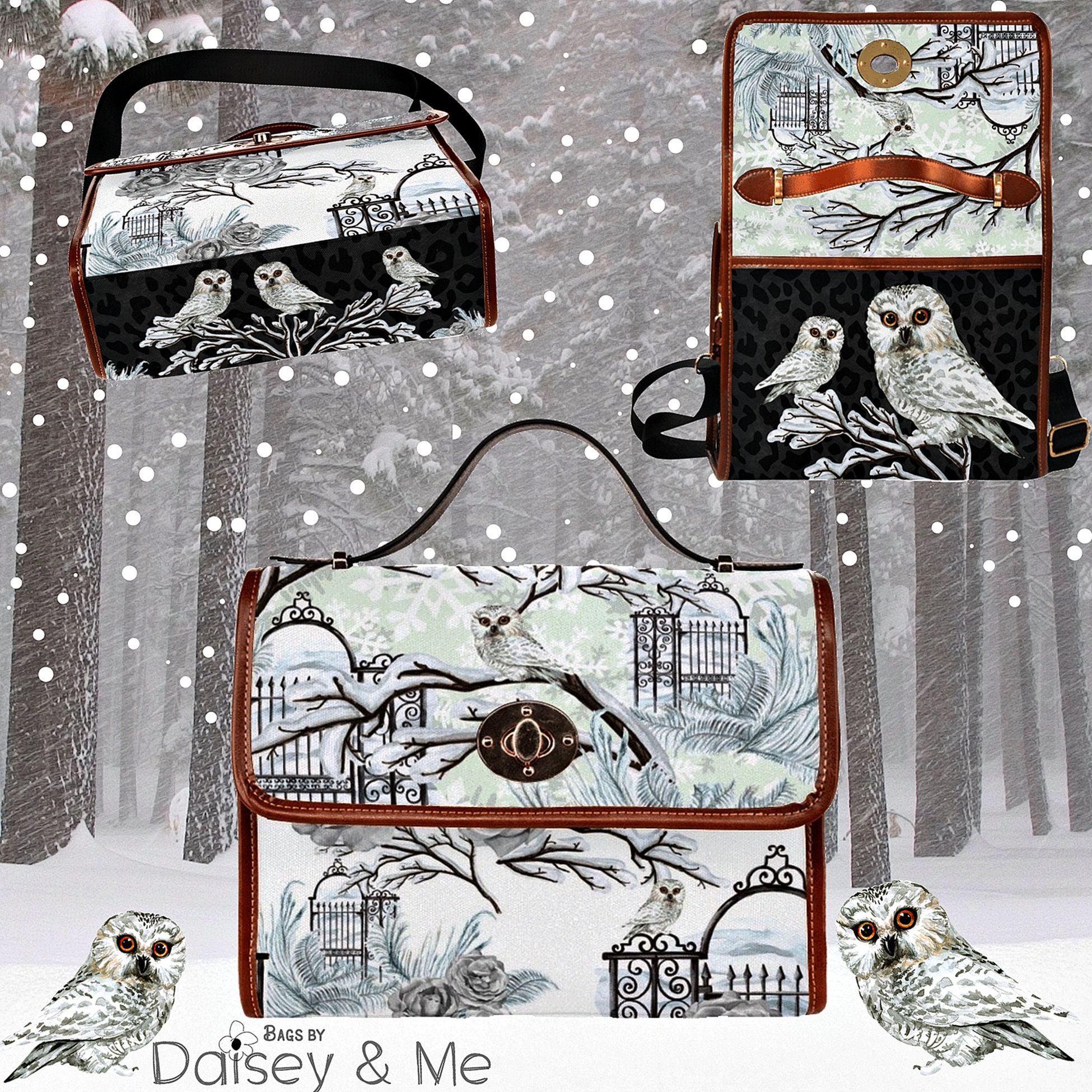 Snow Owl ∙ Bags and Gifts &bull; Owl Bag &bull; Crossbody Bags &bull; Travel Bags ∙ Weekend Bag 
