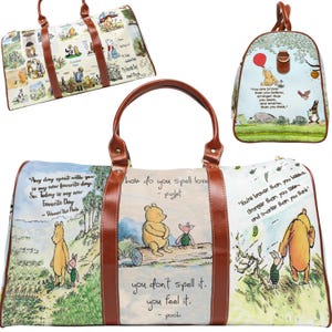 Winnie the Pooh • Piglet ∙ Travel Bag • Overnight Bag • Duffel Bag ∙ Backpack • Diaper Bag • Weekend Bag • Luggage Gift • Bags and Gifts