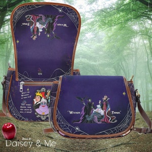 Queen Villain ∙ Crossbody Shoulder Bag for Women ∙ Evil Queen ∙ Princess Queen ∙ Maleficent ∙ Ursula ∙ Retro Bag for Women ∙ Fairy Tale Gift