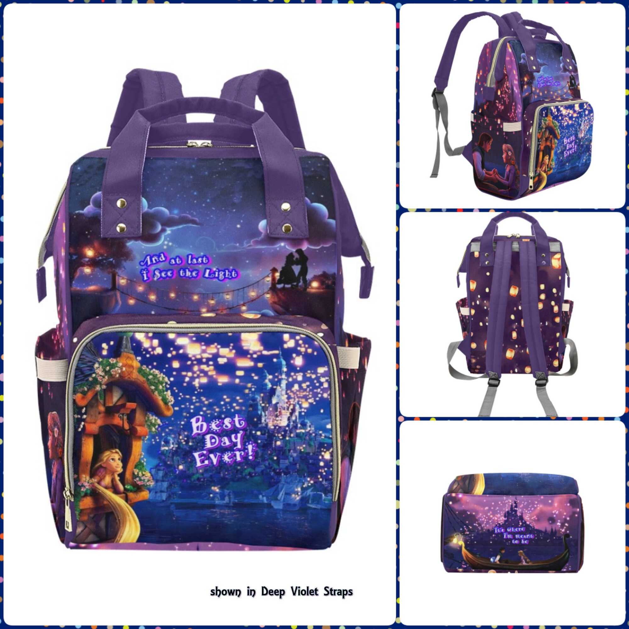 Discover Tangled Rapunzel Princess Diaper Bag Backpack